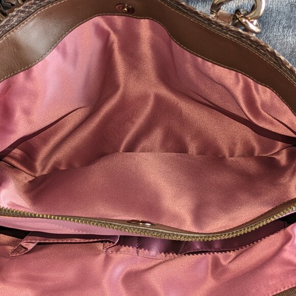 Coach Jayden Python Embossed Carryall Tote- Brown/Bronze - ONLY USED ONCE - Picture 15 of 16